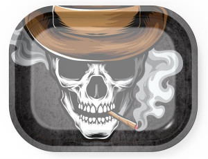 Smoking Skull Rolling Tray Mini